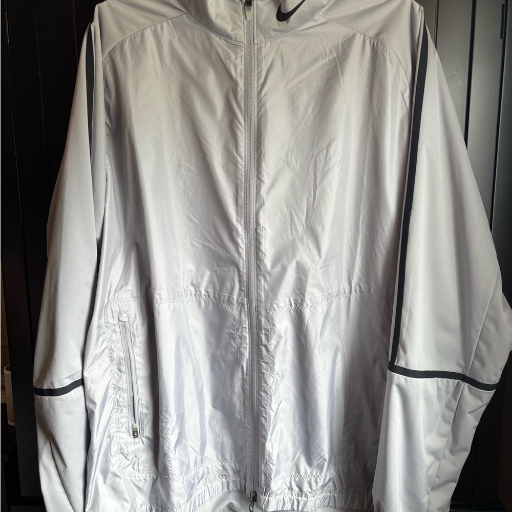Nike Men’s Golf Silver Windbreaker Jacket Size XL